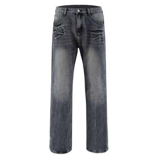 Street Style High-Street Unique Design Denim Long Pants