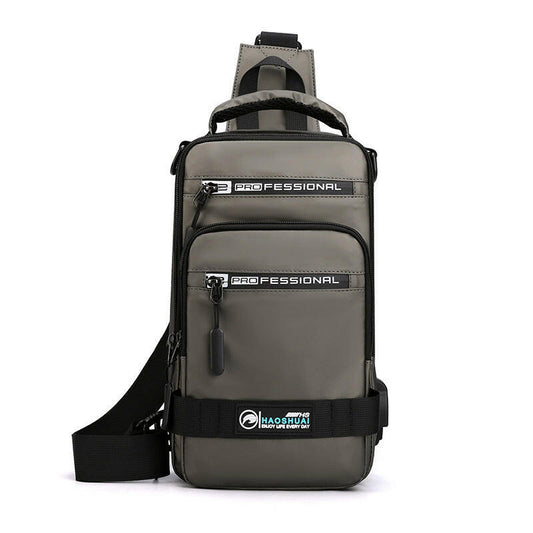 Multifunction Bags For Men Nylon Backpack Crossbody Shoulder Bag With USB Charging Port Chest Bags Pack.