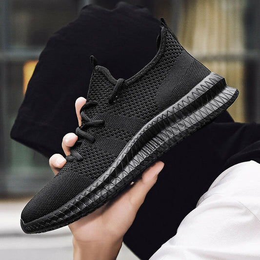Mens Non Slip Walking Sneakers Lightweight Breathable Slip On Running Shoes Gym Tennis Shoes.