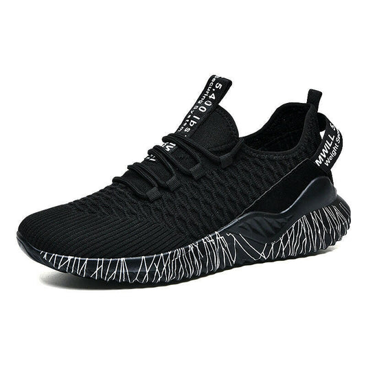 Summer Flying Woven Couple Sports Running Shoes.