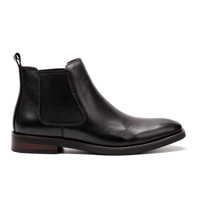Brown Head Leather Business Shoes For Men.