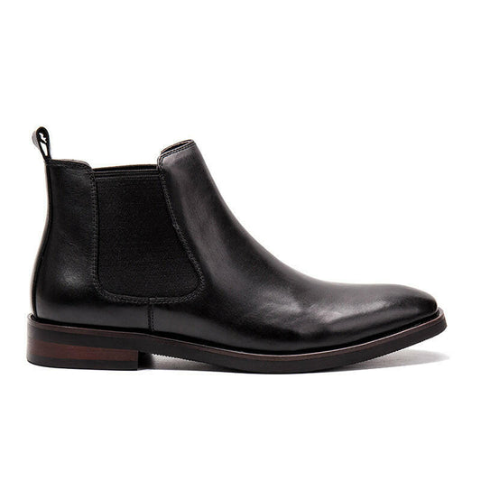 Brown Head Leather Business Shoes For Men.