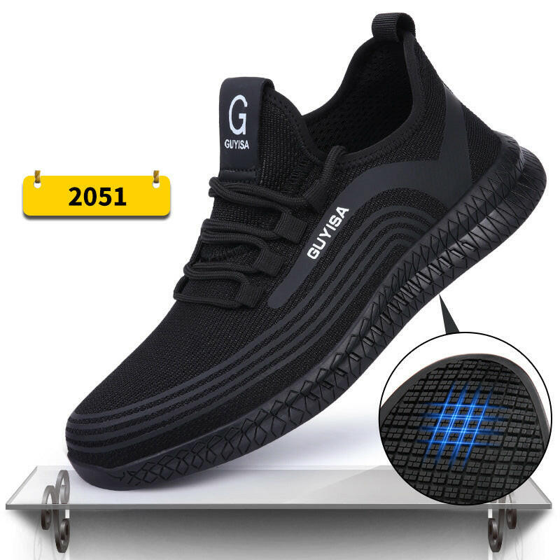 Indestructible Steel Toe Sneakers Men Women Lightweight Work Shoes Industrial Construction Shoes.