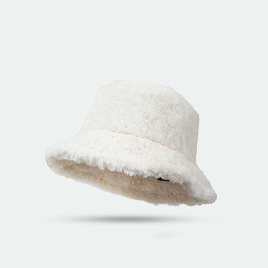 Lambswool Fisherman Hat Winter Warm Fashionable Solid Color Hats For Women.