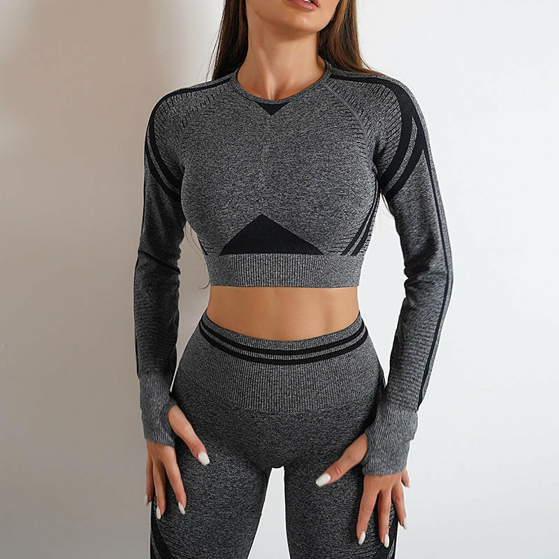 Seamless Yoga Pants Sports Gym Fitness Leggings Or Long Sleeve Tops Outfits Butt Lifting Slim Workout Sportswear Clothing.