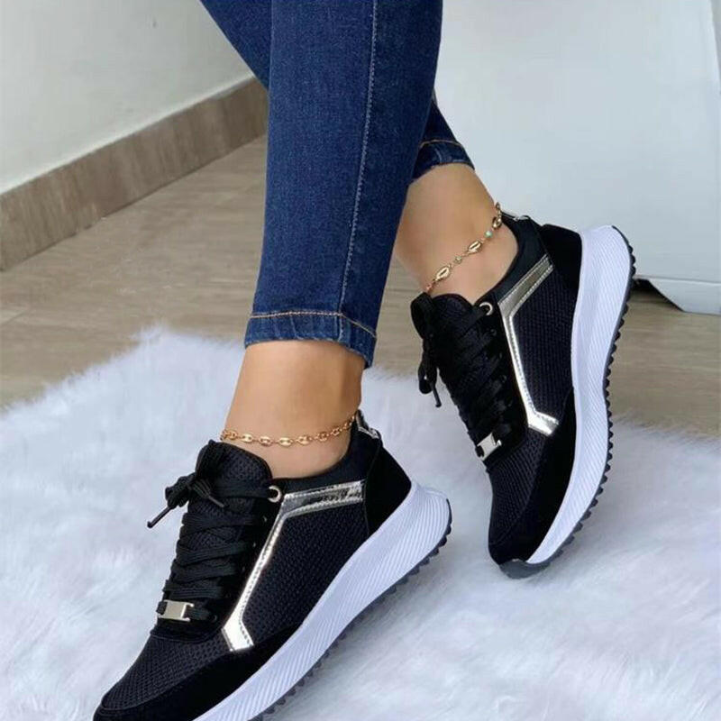 Women Sneakers Lace-up Sports Shoes.