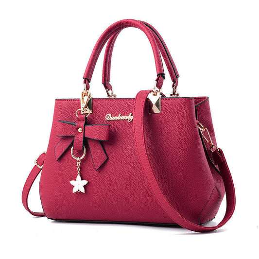 Women Shoulder Bag With Bowknot Star Pendant Totes.