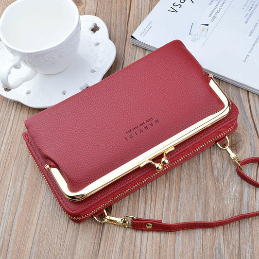 Lock Crossbody Bags Women Shoulder Bag Clutch Ladies Mobile Phone Bag Purse Handbag.