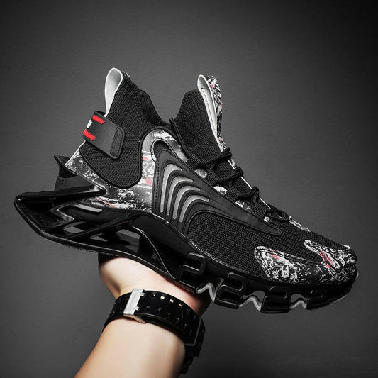 Cool Men Running Sneakers Mesh Breathable Sports Shoes Fashion Anti-Skid Walking Footwear Shoes.