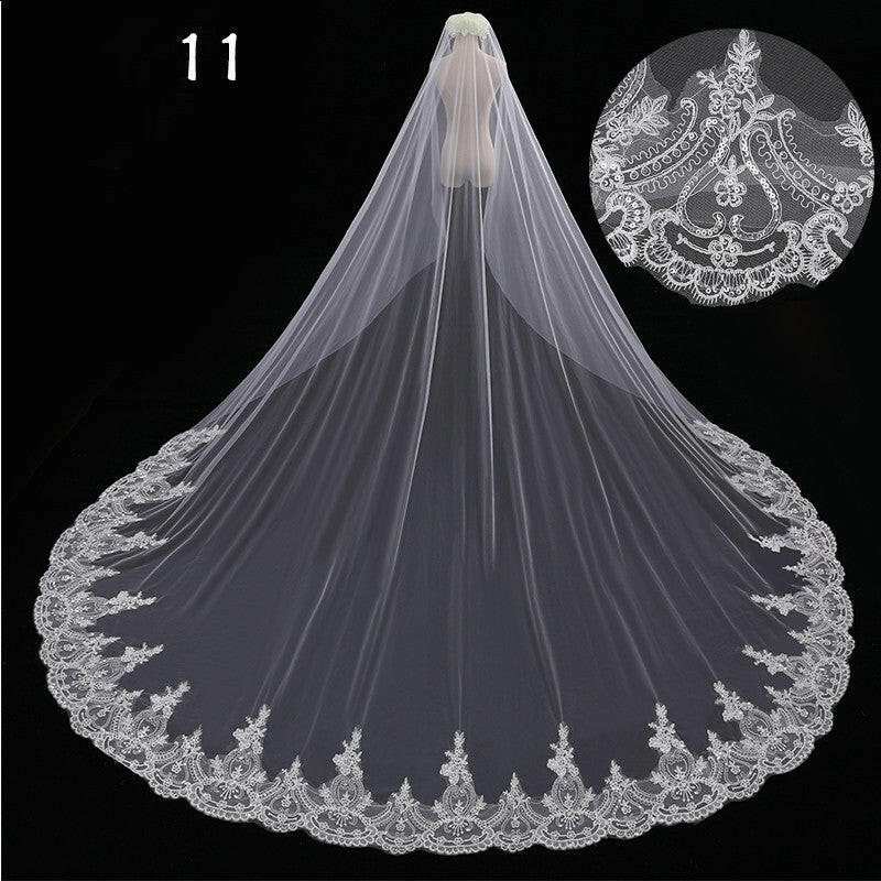 Bride Wedding Master Wedding Veil Long Long Tail.