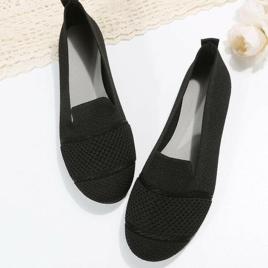 Women's Ballet Flats Round Toe Soft Sole Slip On Lazy Shoes Walking Flat Loafers.